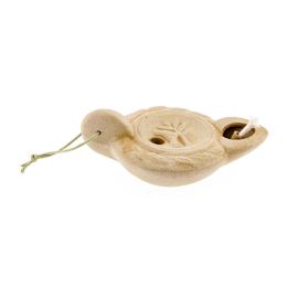 Oil Lamp - Handmade Quality Ceramic, Ancient Greek Style Replica - Beige, 1 Flame, Tabletop