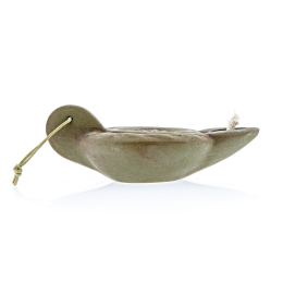 Oil Lamp - Handmade Quality Ceramic, Ancient Greek Style Replica - Olive Green, 1 Flame, Tabletop