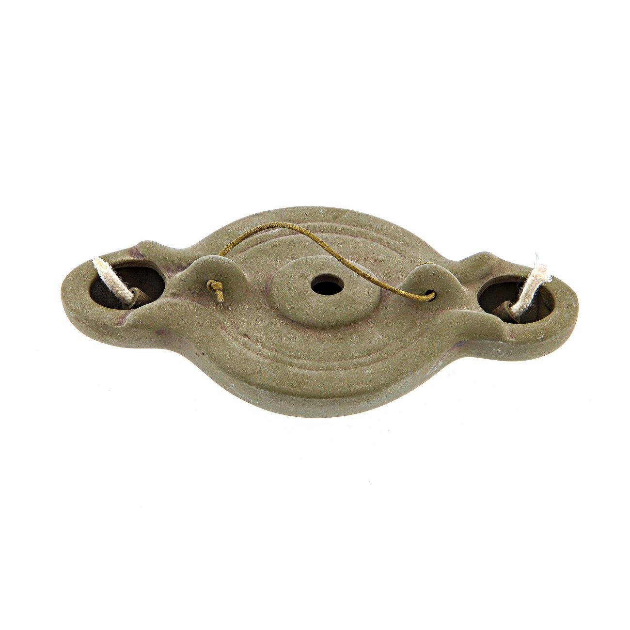 Oil Lamp Handmade Quality Ceramic, Ancient Greek Style Replica