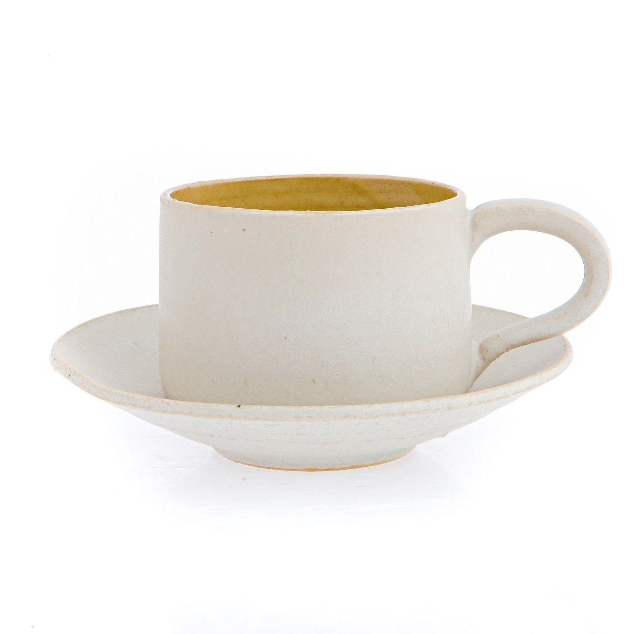 Tea Or Coffee Serving Set Modern Handmade Ceramic White Brown