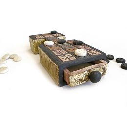 Royal Game of Ur - Ancient Sumerian Board Game - Handmade Ceramic Replica Set