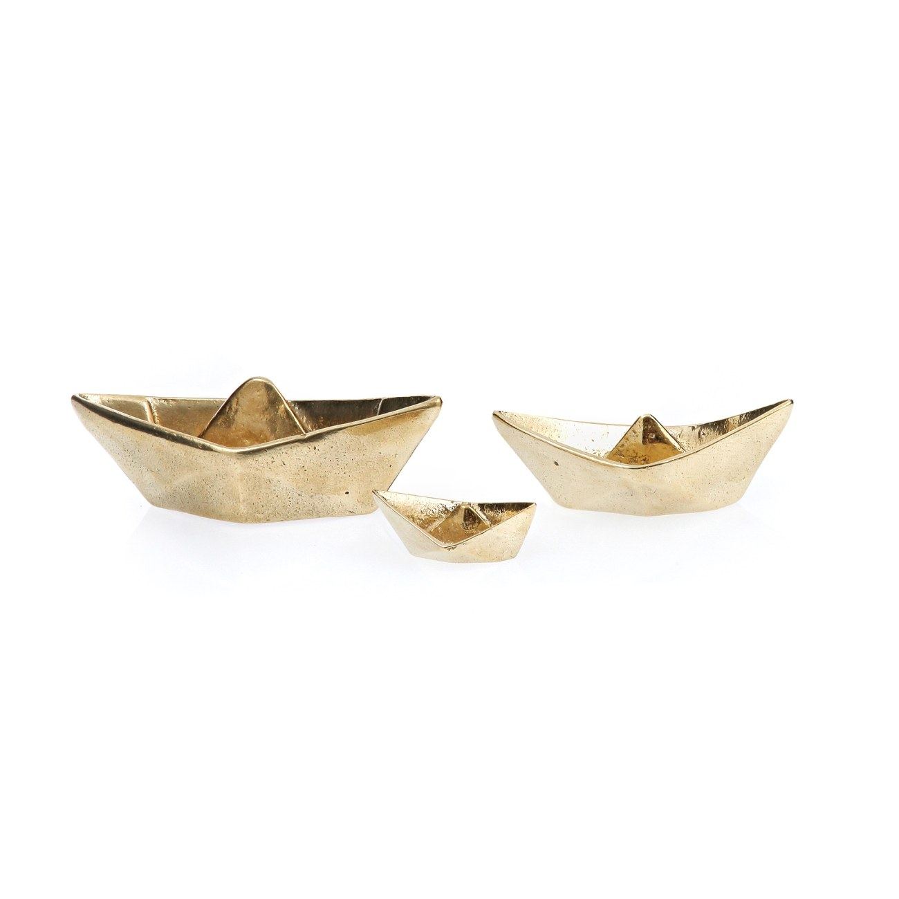 decorative paper boat boat decorative ornament set of 3 handmade solid bronze decorative paper boat boat decorative ornament set of 3 handmade solid bronze