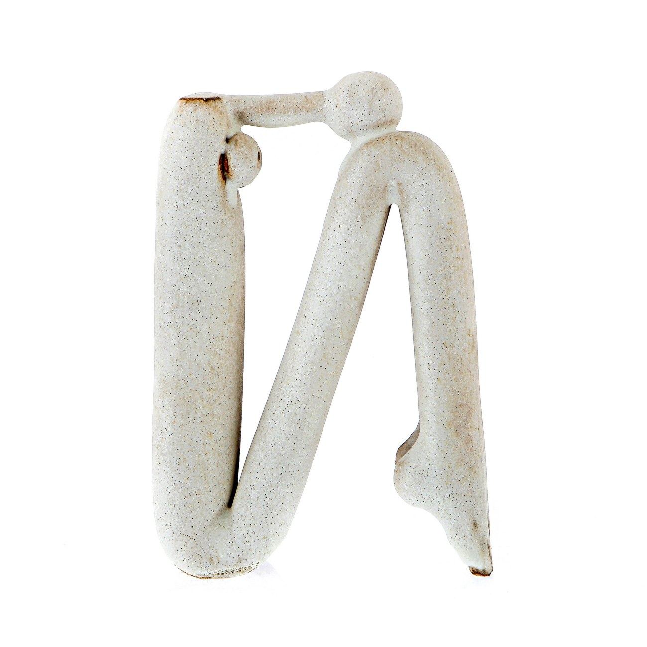 Modern Book End Figurine Sculpture, Handcrafted Ceramic Art Decor Accessory Design B 8.7" (22cm