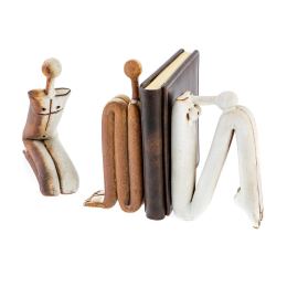 Modern Book End Figurine Sculpture - 3 Designs