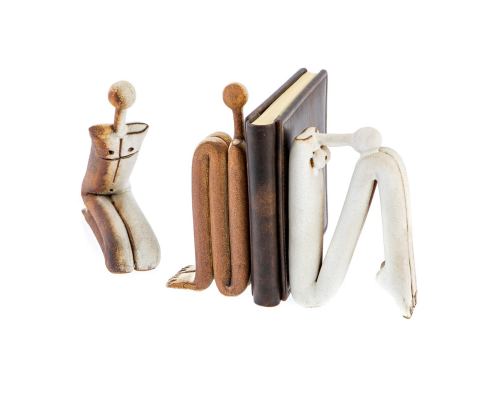 Modern Book End Figurine Sculpture - 3 Designs