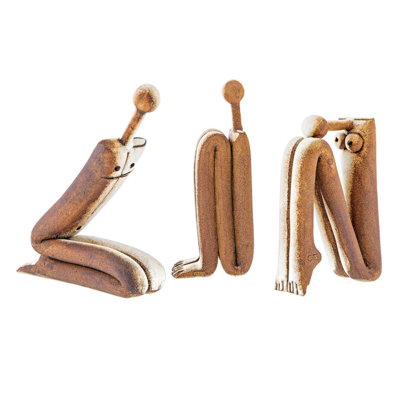 modern book end figurine sculpture handcrafted ceramic art decor accessory design