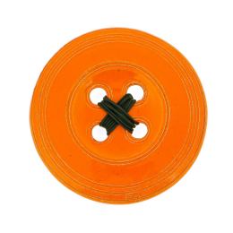 Πορτοκαλί Κεραμικό Κουμπί - Μοντέρνο Διακοσμητικό Τοίχου – Μεγάλο