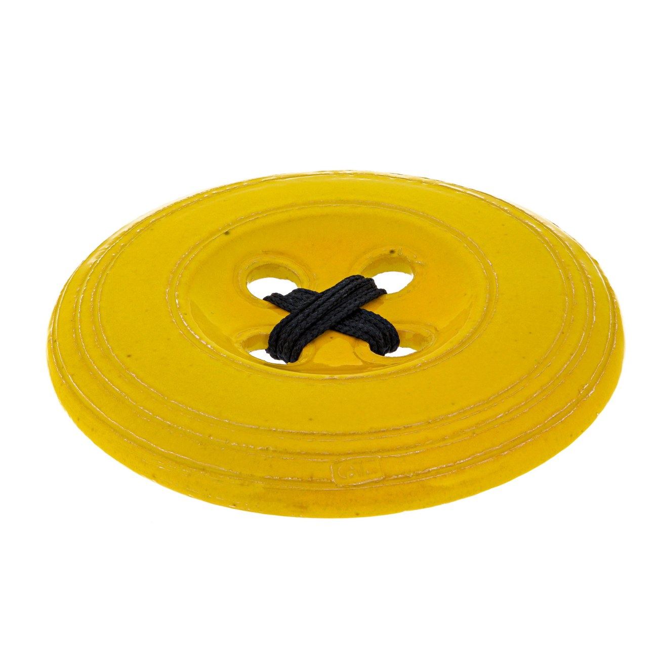 Ceramic Yellow Button Modern Handmade Wall Art Decor Large