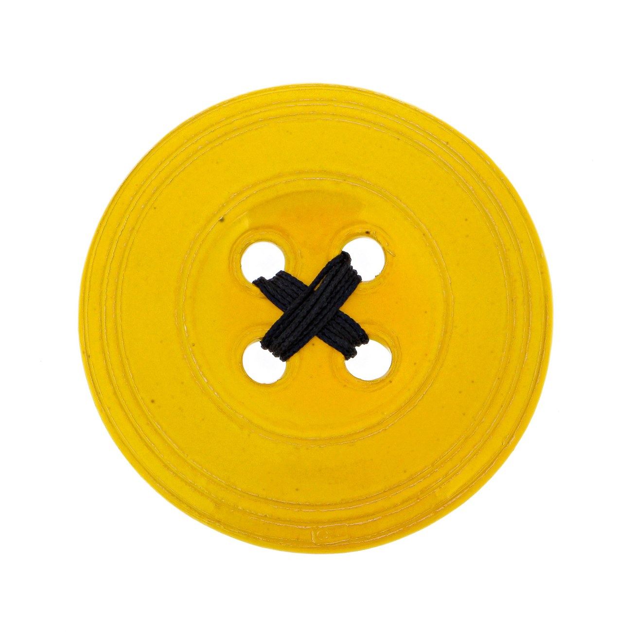 Ceramic Yellow Button Modern Handmade Wall Art Decor Large