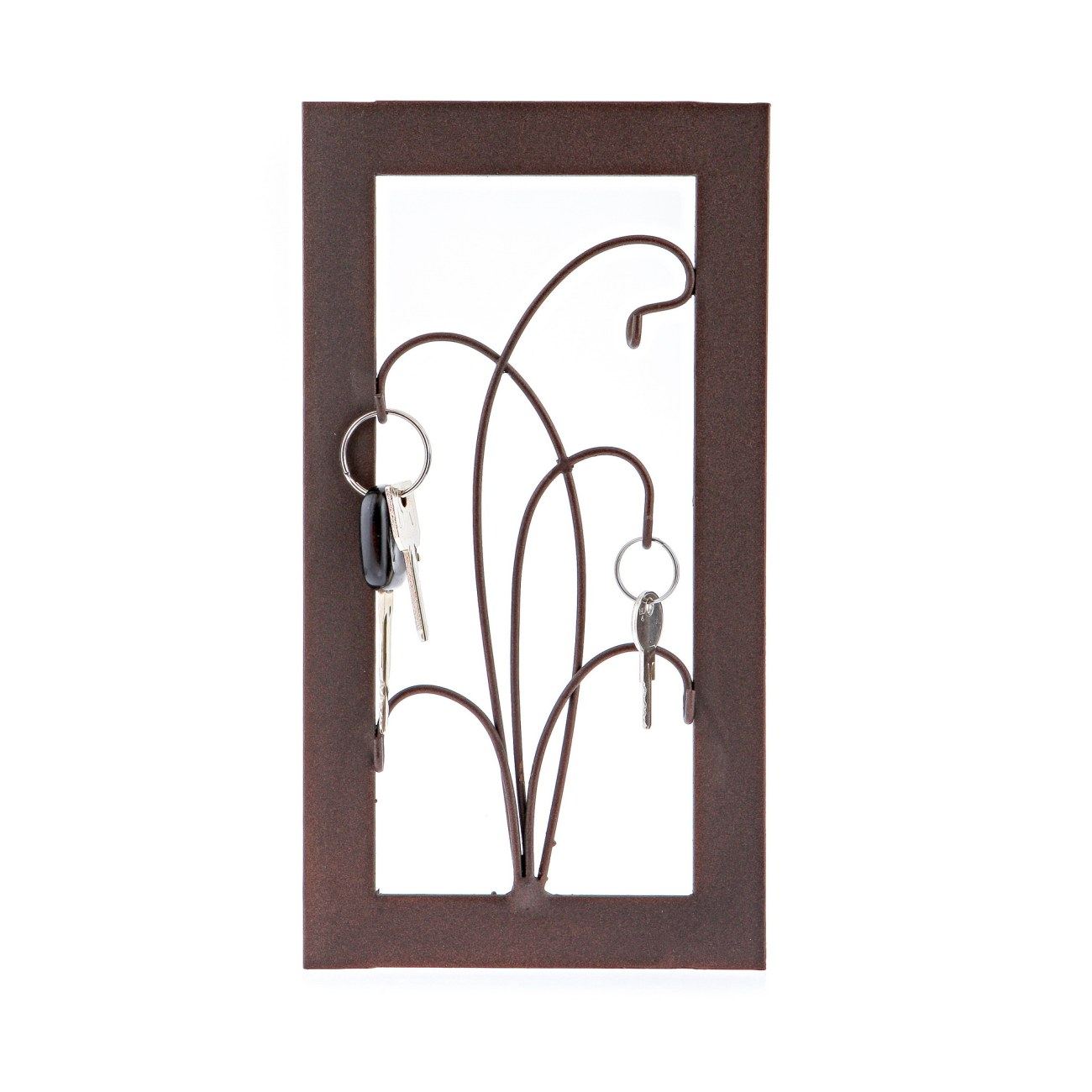 Wrought iron key store holder for wall